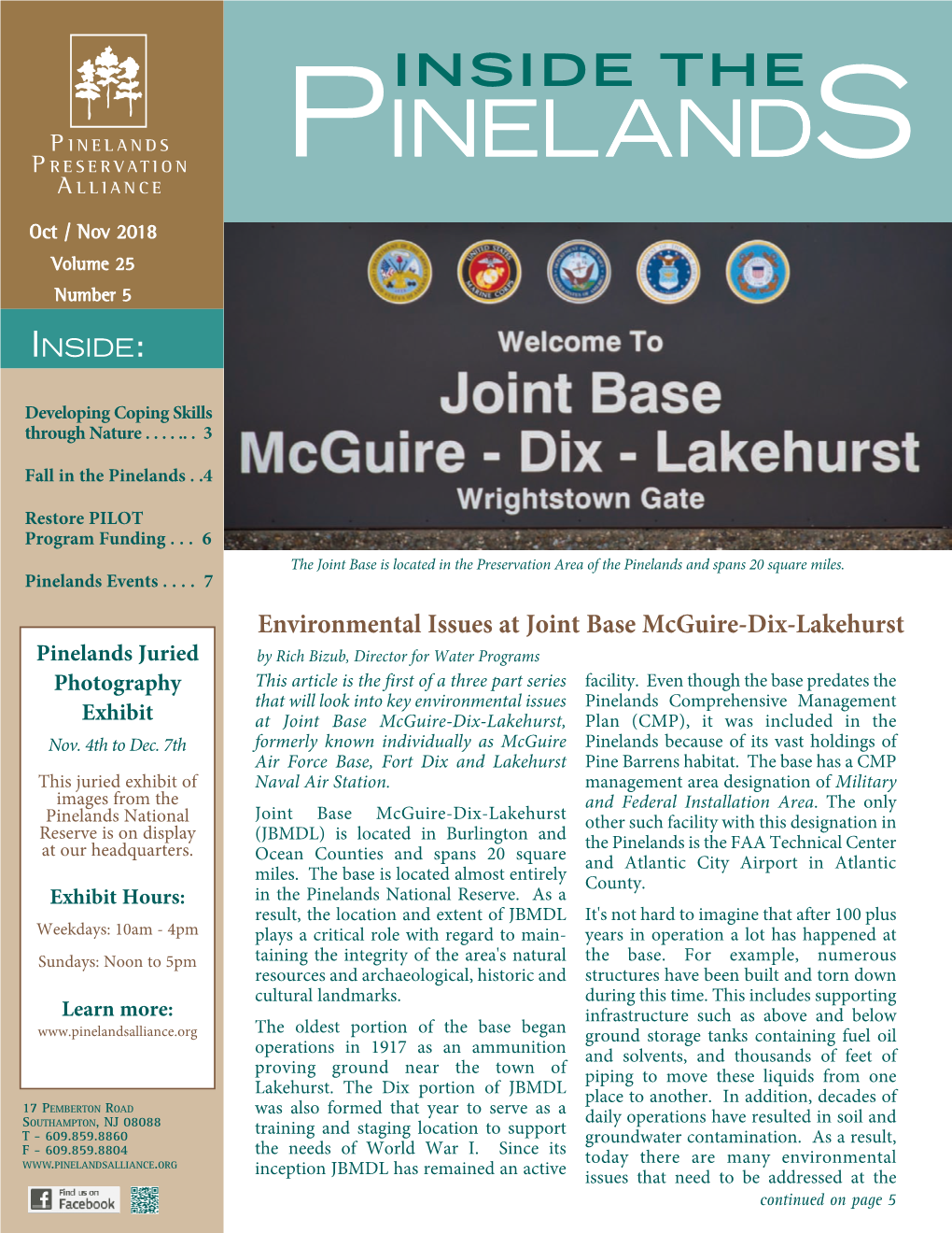 Environmental Issues at Joint Base Mcguire-Dix-Lakehurst