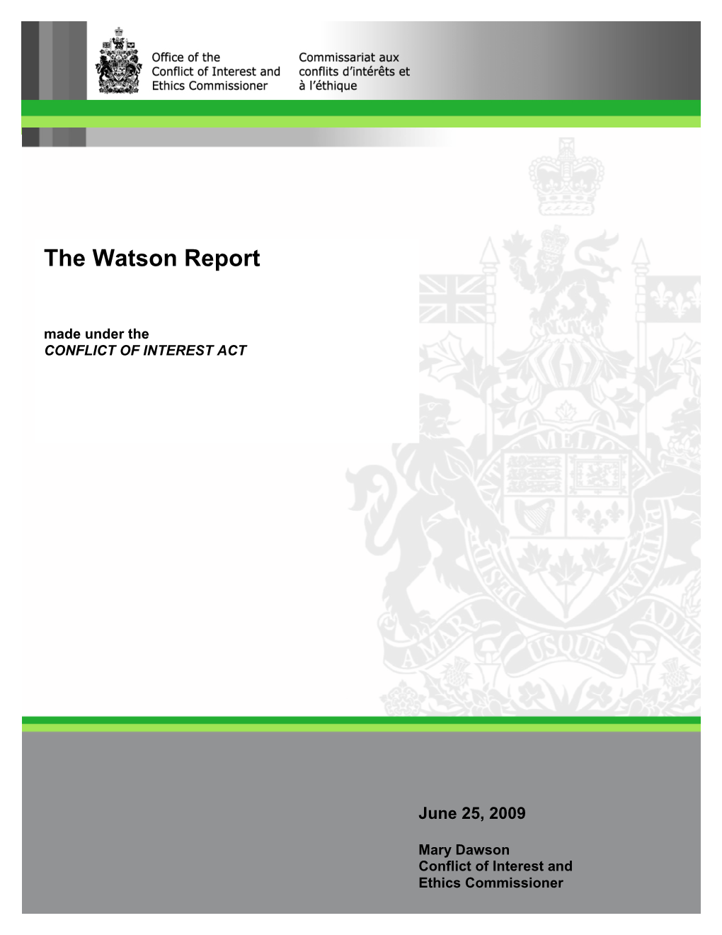 The Watson Report