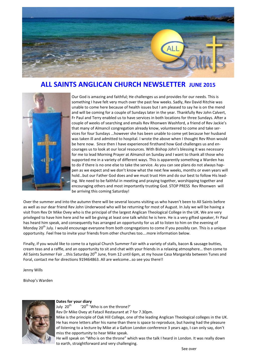 All Saints Anglican Church Newsletter June 2015