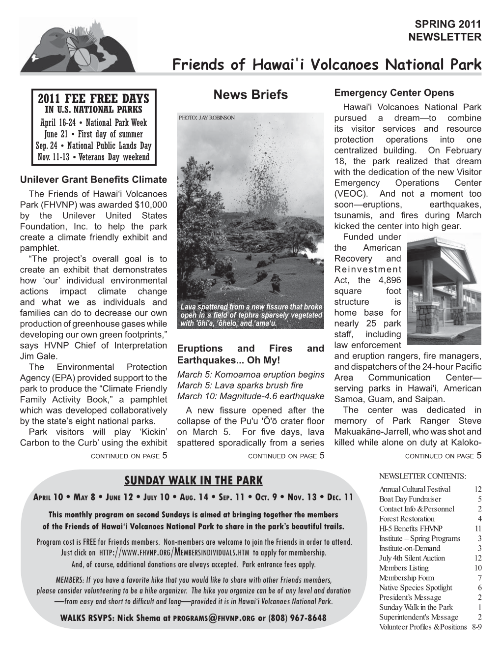 FHVNP Newsletter Spring 2011.Indd