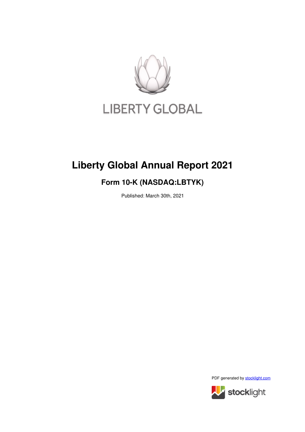Liberty Global Annual Report 2021