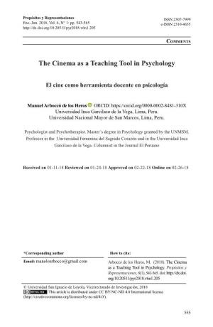 The Cinema As a Teaching Tool in Psychology