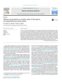 Influence of Proximity to an Urban Center in the Pattern Of