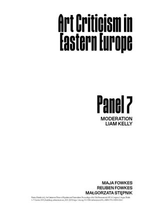 Art Criticism in Times of Populism and Nationalism. 52Nd International