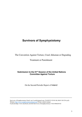 Survivors of Symphysiotomy