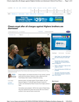 Cheers Erupt After All Charges Against Highers Brothers Are Dismissed | Detroit Free Press |