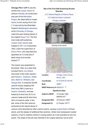 Chicago Pile-1 - Wikipedia, the Free Encyclopedia