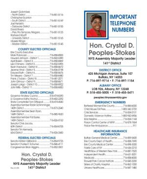 Hon. Crystal D. Peoples-Stokes
