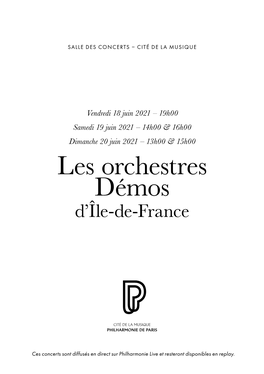 Les Orchestres Démos D’Île-De-France