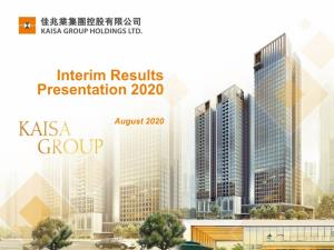 Interim Results Presentation 2020