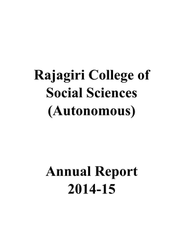 (Autonomous) Annual Report 2014-15