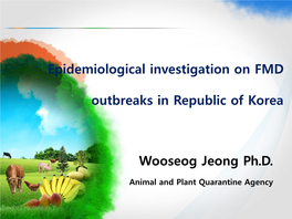 Epidemiological Investigation on FMD Outbreaks in Republic