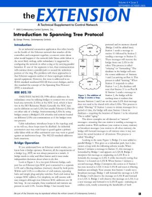 Introduction to Spanning Tree Protocol by George Thomas, Contemporary Controls