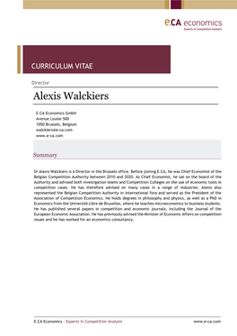 Alexis Walckiers