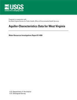 Aquifer-Characteristics Data for West Virginia