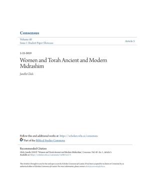 Women and Torah Ancient and Modern Midrashim Janelle Glick