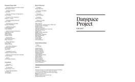 Danspace Project Sta! Board of Directors