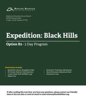Expedition Black Hills Option B2