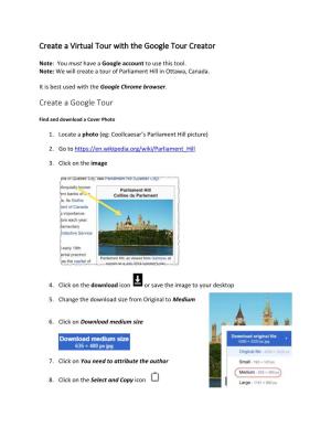 Create a Virtual Tour with the Google Tour Creator