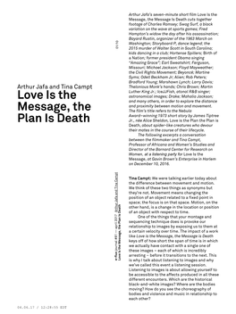 Love Is the Message, the Plan Is Death