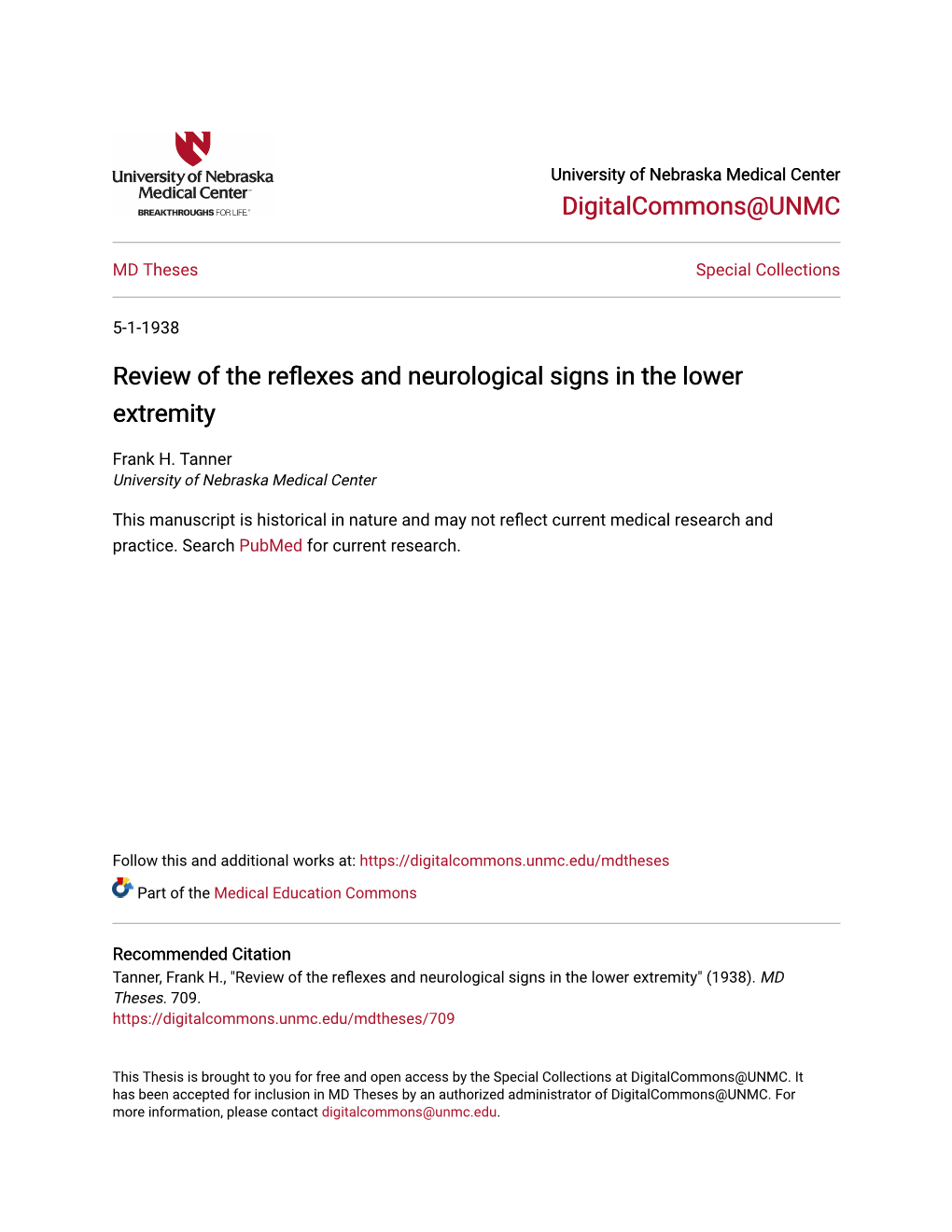 Review of the Reflexes and Neurological Signs in the Lower Extremity
