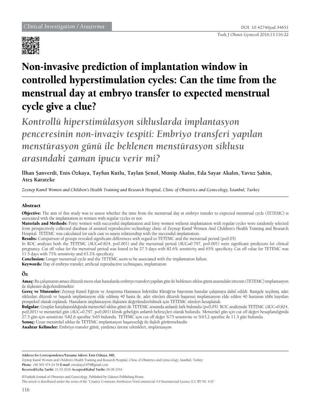 Can the Time from the Menstrual Day at Embryo Transfer to Expected