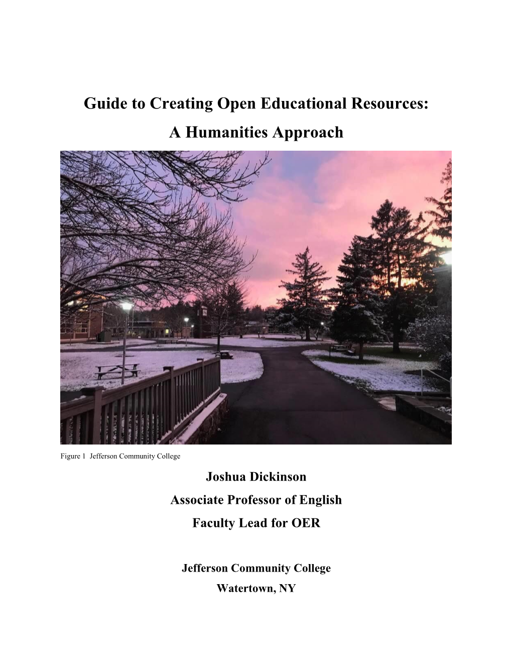 Guide to Creating Open Educational Resources: a Humanities Approach