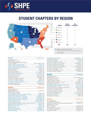 Student Chapters by Region