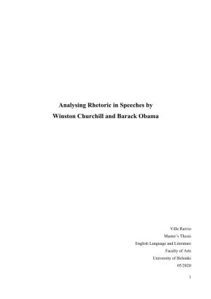 Analysing Rhetoric in Speeches by Winston Churchill and Barack Obama