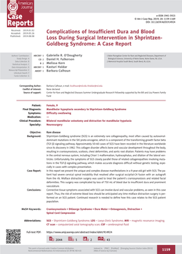 Goldberg Syndrome: a Case Report