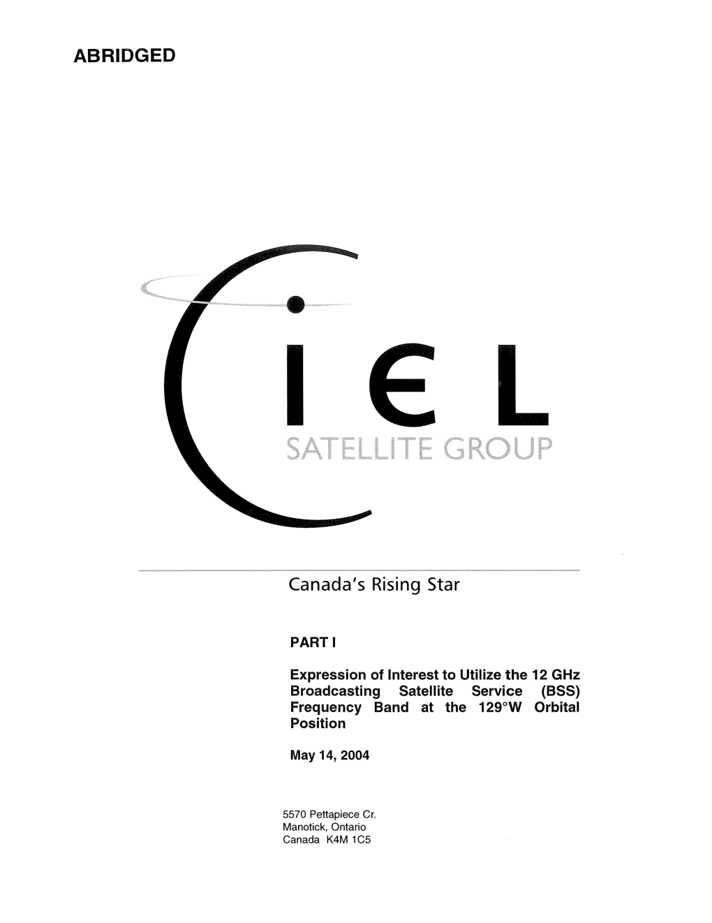 Ciel Satellite Communications