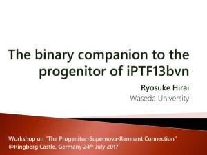 The Binary Companion to the Progenitor of Iptf13bvn