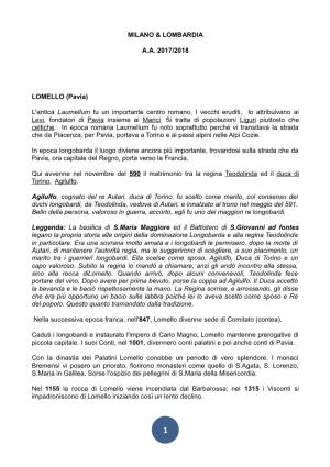 MILANO & LOMBARDIA AA 2017/2018 LOMELLO (Pavia)