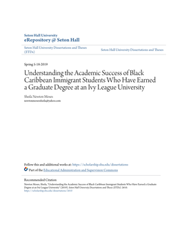 Understanding the Academic Success of Black Caribbean Immigrant