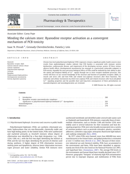 Minding the Calcium Store: Ryanodine Receptor Activation As a Convergent Mechanism of PCB Toxicity