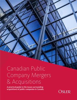 Canadian Public Company Mergers & Acquisitions Guide