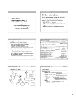 Informa2on Retrieval