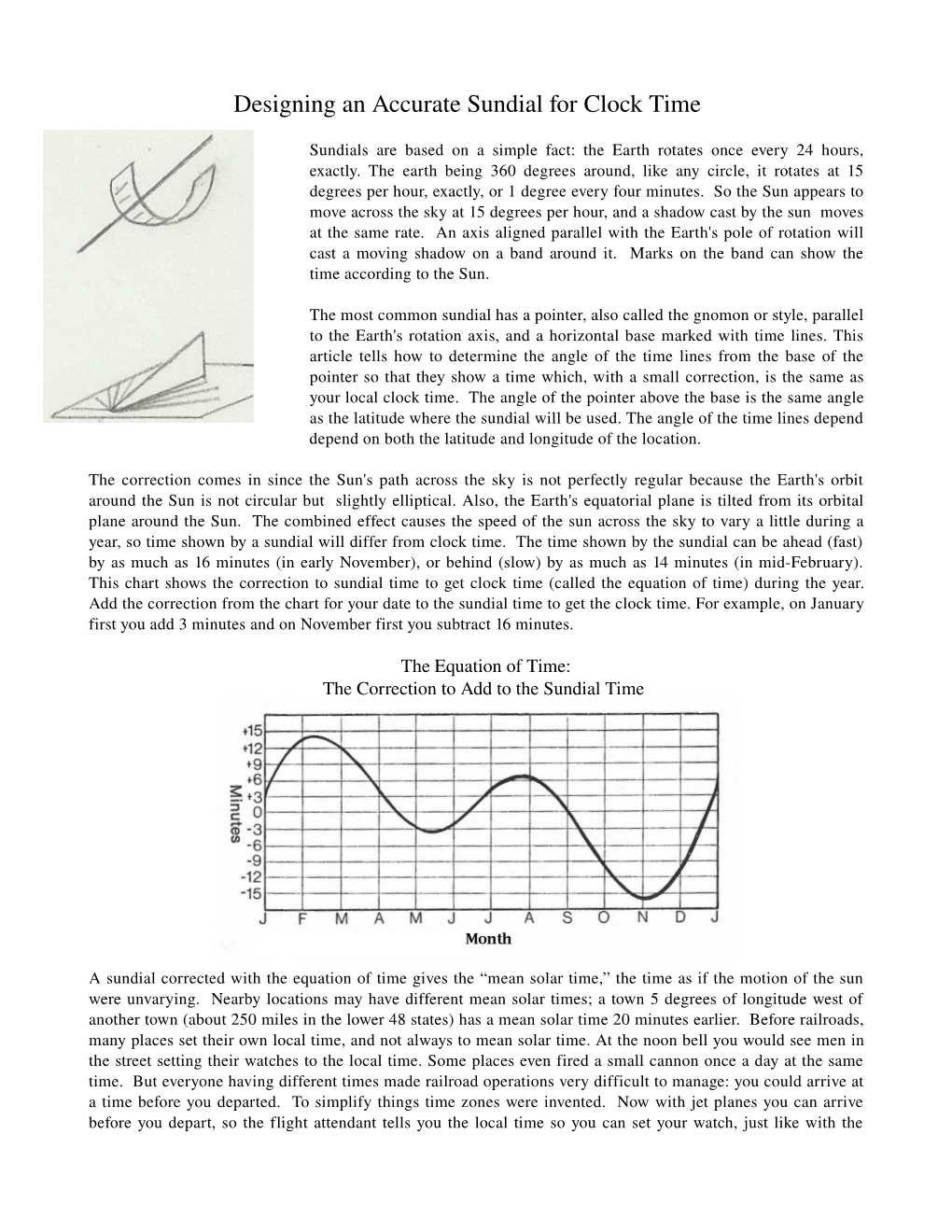 Designing an Accurate Sundial for Clock Time