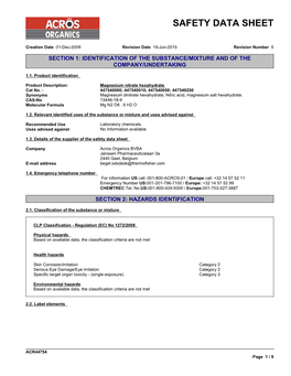 Safety Data Sheet