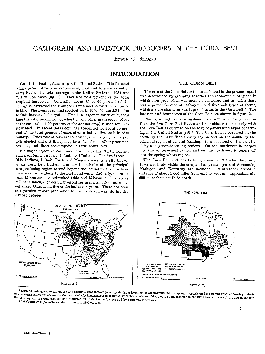 Cash,Grain and Livestock Producers in the Corn Belt