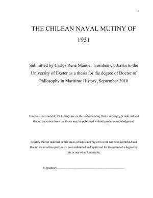 The Chilean Naval Mutiny of 1931
