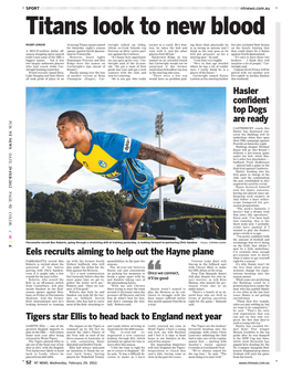 Hasler Confident Top Dogs Are Ready Tigers Star Ellis to Head Back To
