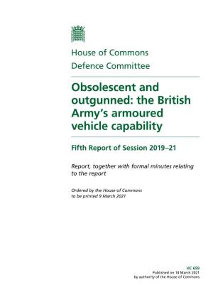 Obsolescent and Outgunned: the British Army's Armoured Vehicle