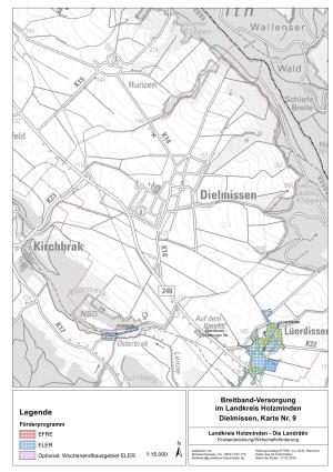 Breitband-Versorgung Im Landkreis Holzminden Legende Dielmissen, Karte Nr