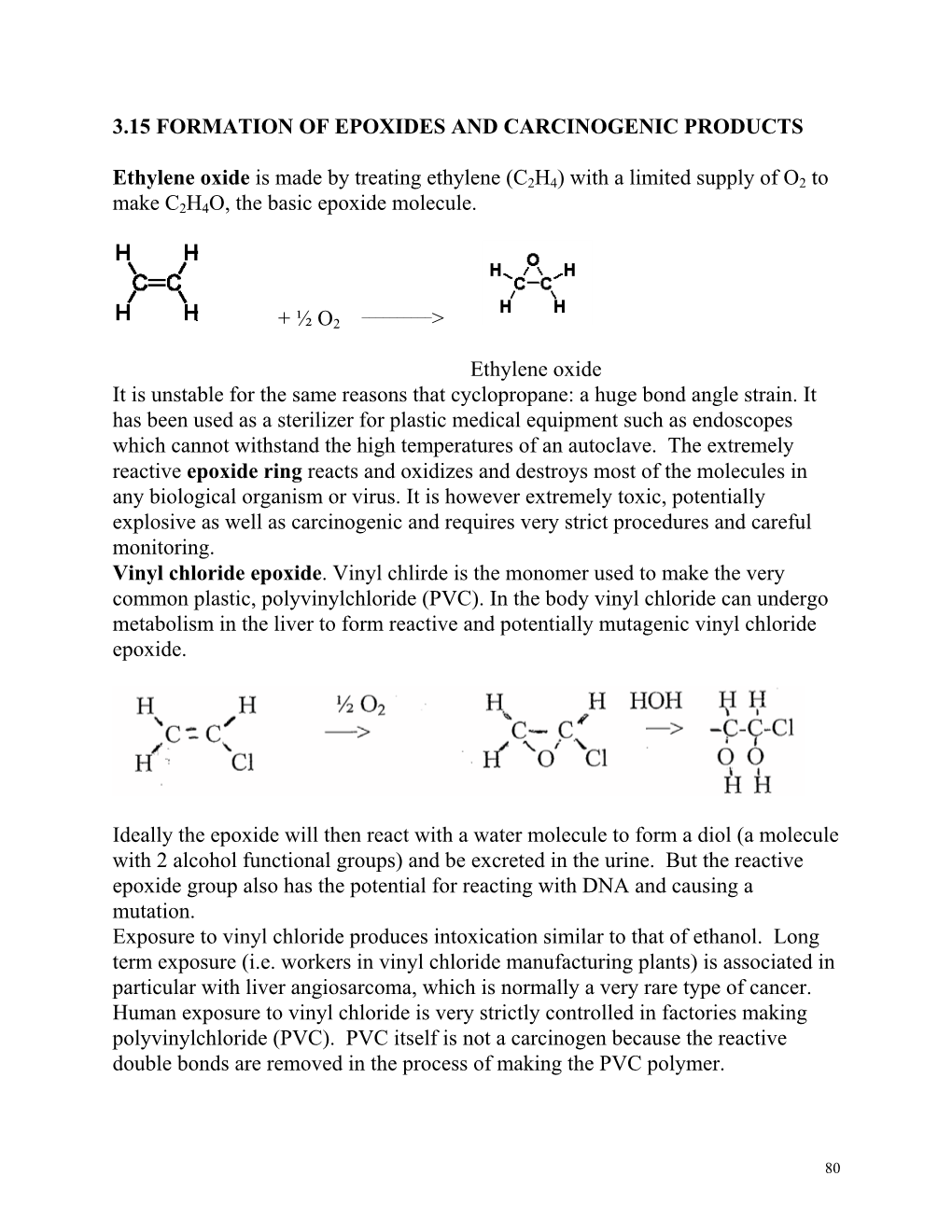 3.15 Formation of Epoxides and Carcinogenic Products