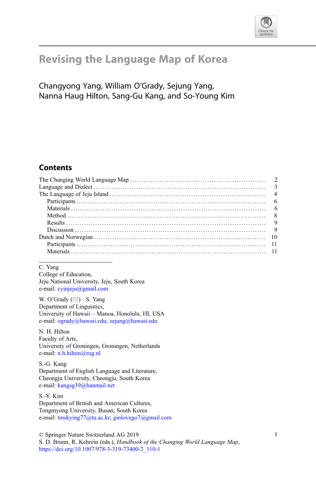 Revising the Language Map of Korea