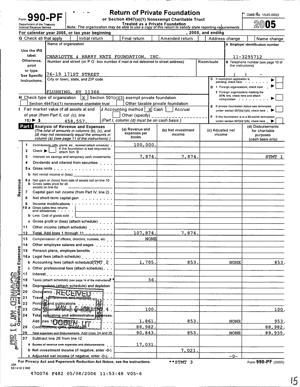 C Or Section 4947(A)(1) Nonexempt Charitable Trust Treated As A