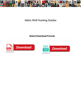 Idaho Wolf Hunting Guides