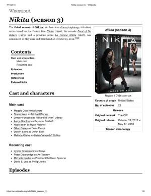 Nikita (Season 3) - Wikipedia