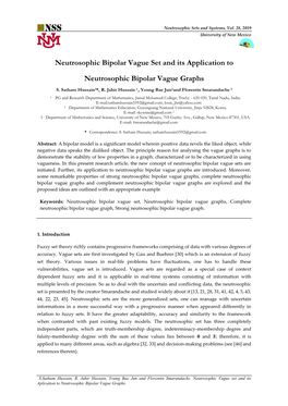 Neutrosophic Bipolar Vague Set and Its Application to Neutrosophic